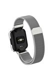 Xiaomi Mi Watch Lite Kordon/kayış Metal Hasır Örgü Kasa Korumalı Mıknatıslı 2 In 1 Tam Uyumlu Kordon