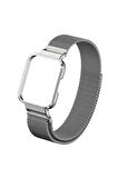 Xiaomi Mi Watch Lite Kordon/kayış Metal Hasır Örgü Kasa Korumalı Mıknatıslı 2 In 1 Tam Uyumlu Kordon