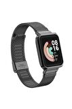 Xiaomi Mi Watch Lite Kordon/kayış Metal Hasır Örgü Kasa Korumalı Klipsli 2 In 1 Tam Uyumlu Kordon