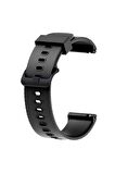 Xiaomi Amazfit Gt2 Uyumlu 42mm 20mm Kordon Kayış Tırtıklı 15 Kademeli Silikon Kordon