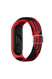 Xiaomi Mi Band 3-4 Uyumlu Kordon/kayış Örgü Model Tek Parça Ayarlanabilir Ölçü