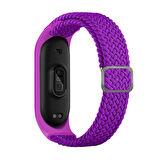 Xiaomi Mi Band 5-6 Kordon/Kayış Örgü Model Tek Parça Ayarlanabilir Ölçü
