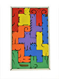 Eğlenceli Hayvan Tangram Bulmacası Çin Puzzle Ahşap Blok Yapboz