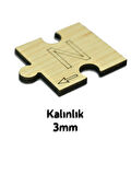 Ahşap Alfabe Yapboz Puzzle