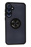CPT50 Samsung Galaxy A25 5G Kılıf Montreal Yüzüklü Silikon Kapak - Siyah
