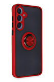 CPT50 Samsung Galaxy A55 5G Kılıf Montreal Yüzüklü Silikon Kapak - Kırmızı