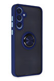 CPT50 Samsung Galaxy A55 5G Kılıf Montreal Yüzüklü Silikon Kapak - Lacivert