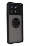 CPT50 Xiaomi Poco X6 Pro Kılıf Montreal Yüzüklü Silikon Kapak - Siyah