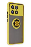 CPT50 Xiaomi Poco X6 Pro Kılıf Montreal Yüzüklü Silikon Kapak - Sarı
