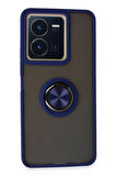 CPT50 Vivo Y36 Kılıf Montreal Yüzüklü Silikon Kapak - Lacivert