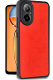 CPT50 Realme 12 Lite Kılıf Aras Deri Kapak - Kırmızı