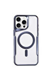 CPT50 iPhone 15 Pro Max Kılıf Boyi Magsafe Silikon Kapak - Lacivert