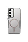 CPT50 Samsung Galaxy S24 Kılıf Boyi Magsafe Silikon Kapak - Gümüş
