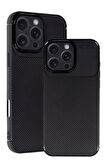 CPT50 iPhone 16 Pro Kılıf Auto Focus Karbon Kapak - Siyah