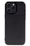 CPT50 iPhone 16 Pro Kılıf Auto Focus Karbon Kapak - Siyah