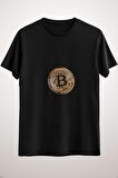 Unisex Siyah Bitcoin Classic T-shirt