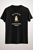 Unisex Siyah Bitcoin Funny Addiction Gift For Crypto Lovers Classic T-shirt