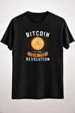 Unisex Siyah Bitcoin Join The Revolution (white) Essential T-shirt