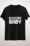 Unisex Siyah Blockchain Baby Crypto Cryptocurrency Gift Idea Classic T-shirt
