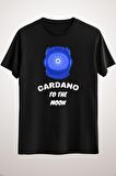 Unisex Siyah Cardano To The Moon Classic T-shirt