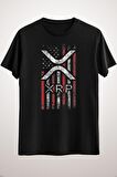 Unisex Siyah Crypto Currency - Xrp Cryptocurrency - American Flag - Xrp . Essential T-shirt