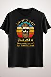 Unisex Siyah Crypto Dad Men Cryptocurrency Father Btc Hodler Vintage Long Sleeve T-shirt
