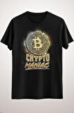 Unisex Siyah Crypto Manıac Essential T-shirt