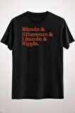 Unisex Siyah Cryptocurrency Essential T-shirt