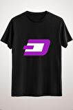 Unisex Siyah Dash Crypto Currency Icon - Purple Classic T-shirt