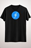 Unisex Siyah Filecoin Fıl Crypto Logo Classic T-shirt
