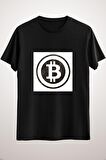 Unisex Siyah Retro Style Bitcoin Logo Classic T-shirt
