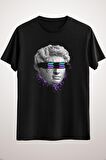 Unisex Siyah Solana Sol Blind Statue Crypto Modern Art Cryptocurrency Essential T-shirt