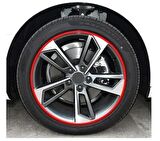 Carub Araba Jant Fitili Lastik Jant Trim Bandı 8 Metre KIRMIZI