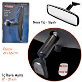 Carub İç İlave Ayna 8 mm Nova Tip 21 cm Siyah (Chevrolet Model)