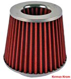 Carub Ses ve Performans Arttırıcı Açık Hava Filtresi +6 Hp Kırmızı Aparatlı Üniversal