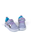 Kız Bebe Lila Işıklı Cırtlı Sneaker Spor Ayakkabı