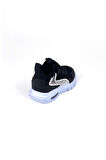 Unisex Bebe Siyah Beyaz Işıklı Bağcıksız Rahat Kalıp Sneaker Spor Ayakkabı