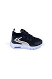 Unisex Bebe Siyah Beyaz Işıklı Bağcıksız Rahat Kalıp Sneaker Spor Ayakkabı