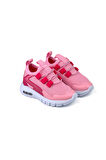 Kız Bebe Çocuk Fuşya Işıklı Bağcıksız Rahat Kalıp Sneaker Spor Ayakkabı