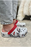 Günlük Anne Kız Terlik Sabo Hemşire Doktor Aşçı  Sandalet Desenli Taban Crocs  CRF-8246