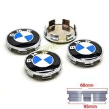 Bmw Jant Göbek Arması Nikelaj Çerçeve 65-68mm (4 Adet)