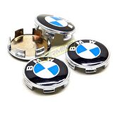 Bmw Jant Göbek Arması Nikelaj Çerçeve 65-68mm (4 Adet)