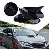 Honda Civic FC5 Uyumlu Batman Yarasa Ayna Kapağı Piano Black