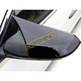 Honda Civic FC5 Uyumlu Batman Yarasa Ayna Kapağı Piano Black