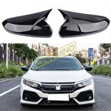 Honda Civic FC5 Uyumlu Batman Yarasa Ayna Kapağı Piano Black