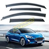 Ford Focus Sedan Krom Çıtalı Cam Rüzgarlığı 2019 Sonrası