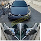 Vw Golf 7 - 7,5  Batman Yarasa Ayna Kapağı Piano Black
