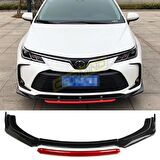 Toyota Corolla Ön Tampon Altı Lip 4 Parça 2019-2021 (Kırmızı)