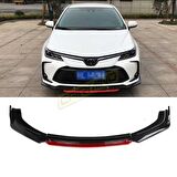 Toyota Corolla Ön Tampon Altı Lip 4 Parça 2019-2021 (Kırmızı)