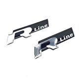 Vw R Line Yan Çamurluk Bagaj Damla Logo Sticker Siyah